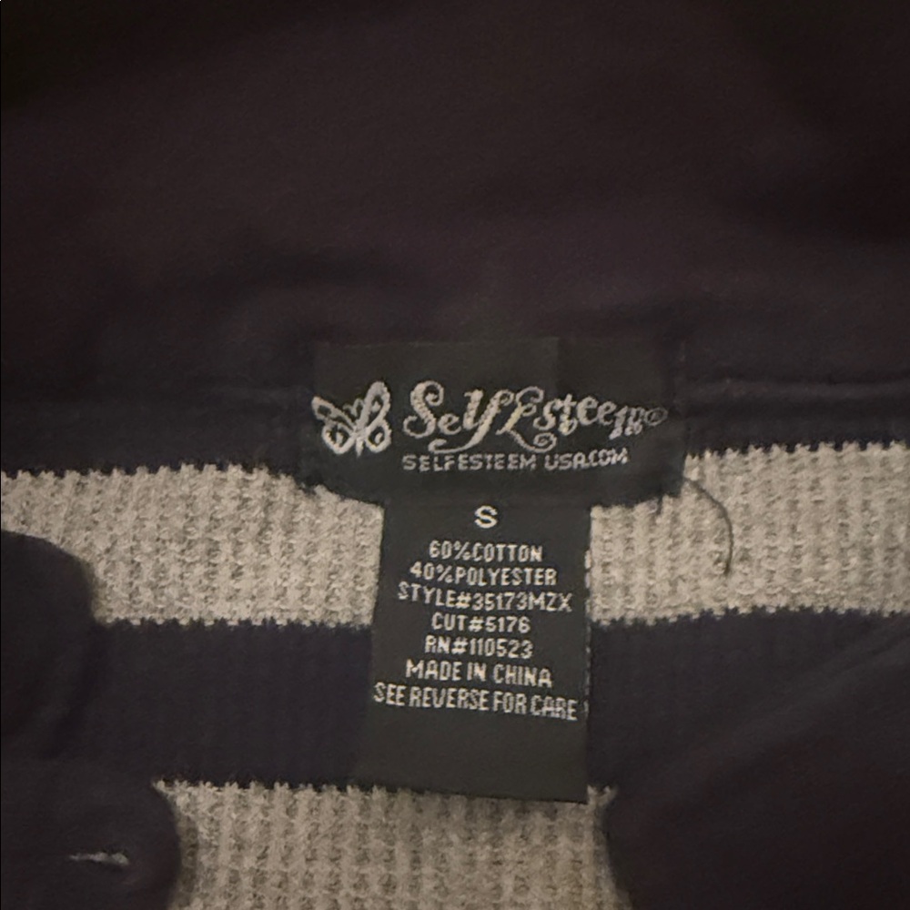 Self Esteem Black Toggle Jacket With Striped Hood - image 2